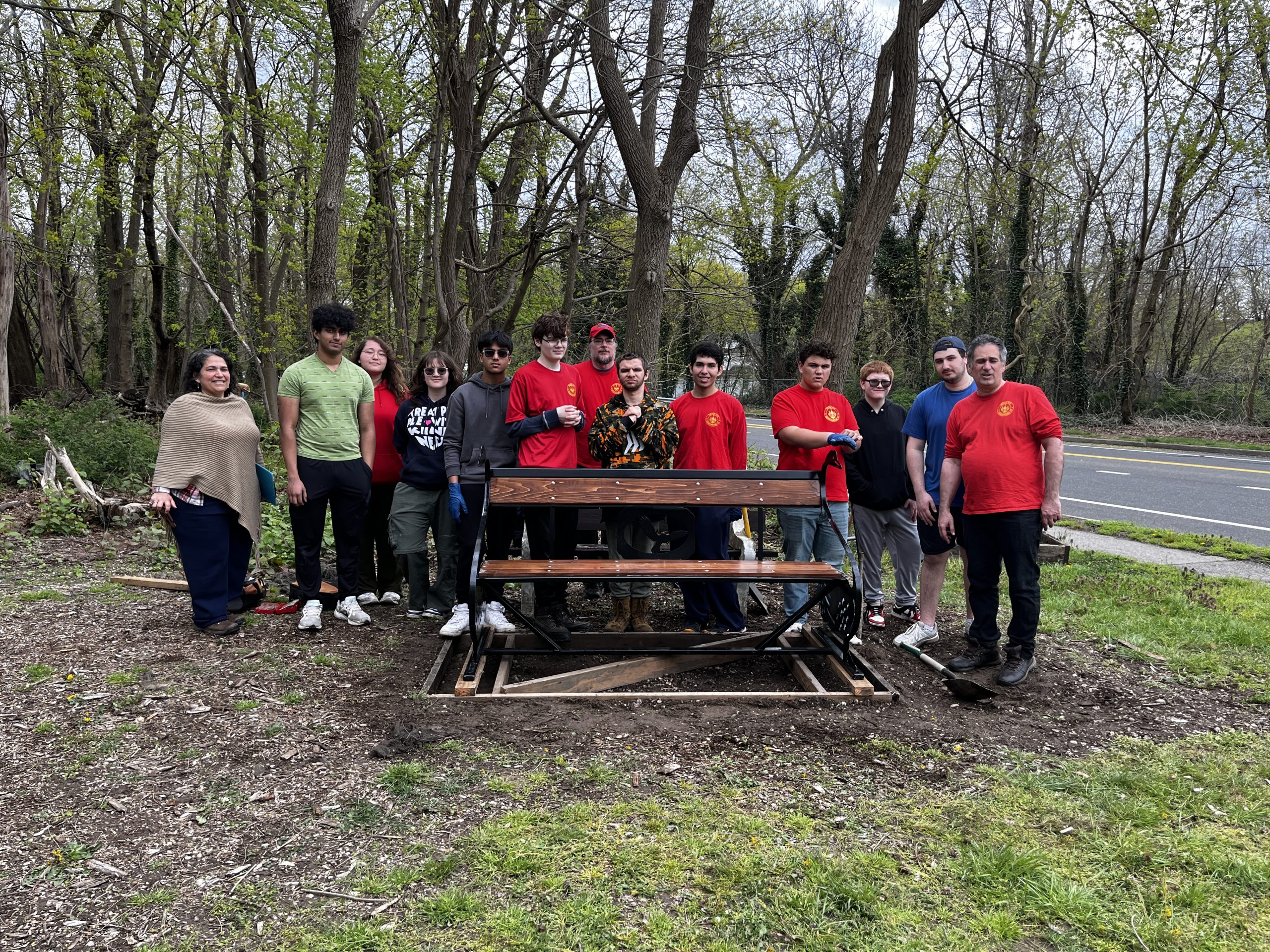 Boy Scout Troops Working Together On A Lake Ronkonkoma Improvement Project